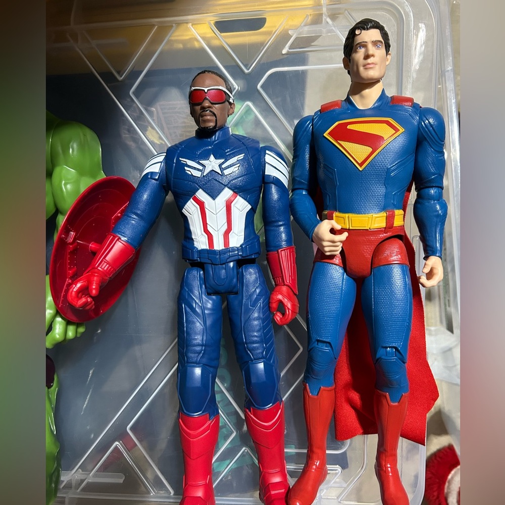 superman and captain america 12 inch figures